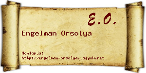 Engelman Orsolya névjegykártya