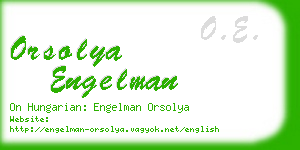 orsolya engelman business card